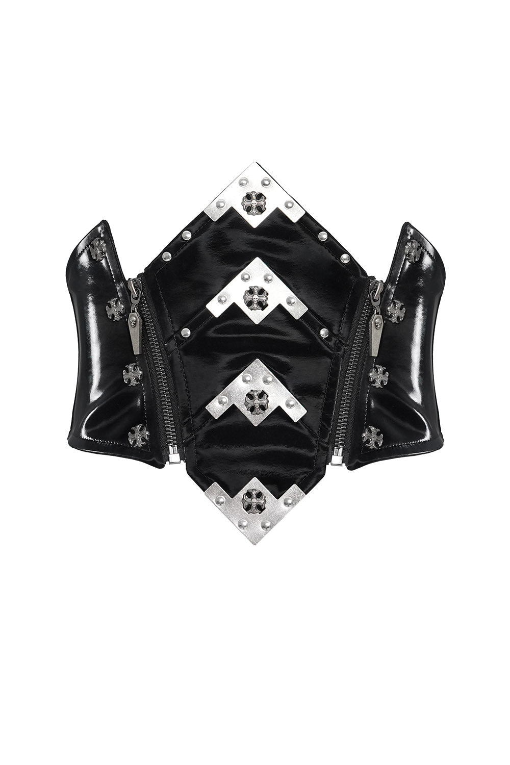 Black Moonlight Plated Corset Belt