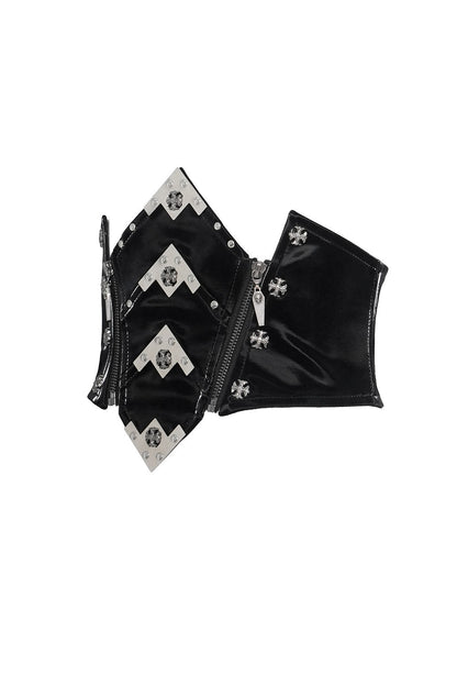 Black Moonlight Plated Corset Belt
