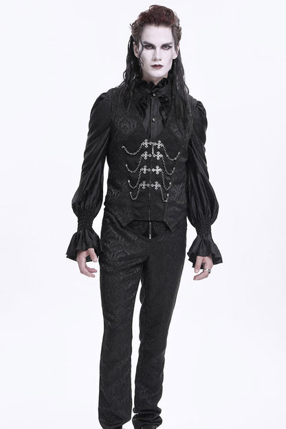 Black Bishop Vampire Goth Vest