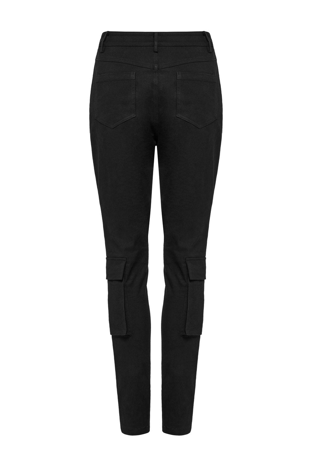 Black Armor Lace-Up Skinny Jeans