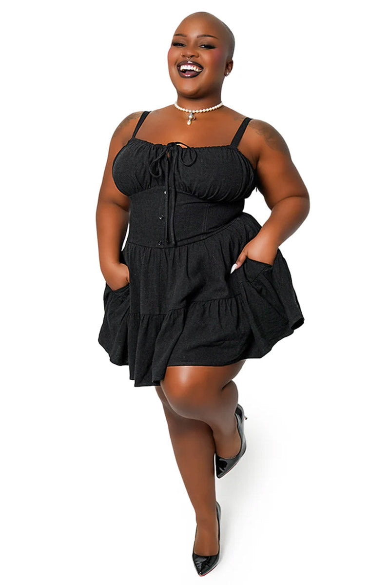 Clara Milkmaid Mini Dress