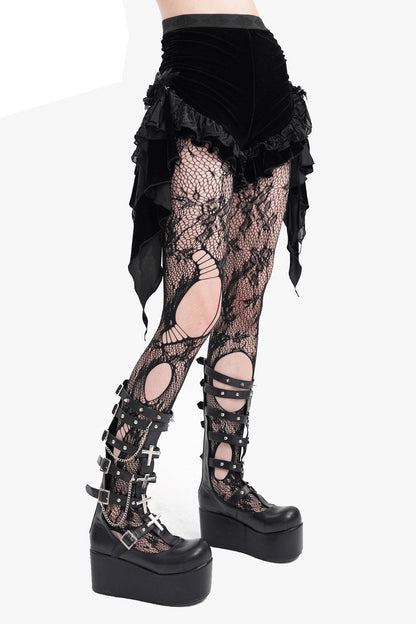 Black Blossoms Bloomer Shorts