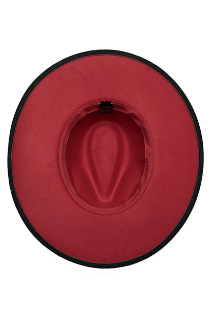 Bloodhound Wide Brimmed Hat [Black/Red]