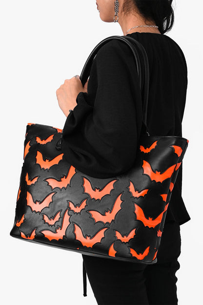 Bat Tote Bag [Black/Orange]