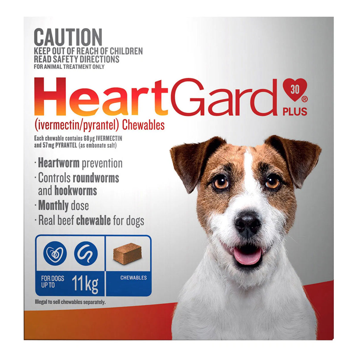 Heartgard - Plus Chewables For Small Dogs Up To 11Kg (Blue)