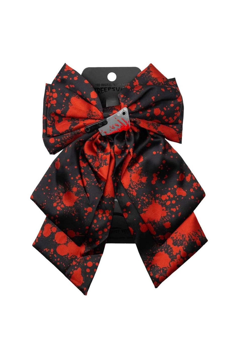Blood Splatter Cleaver Satin Hair Bow