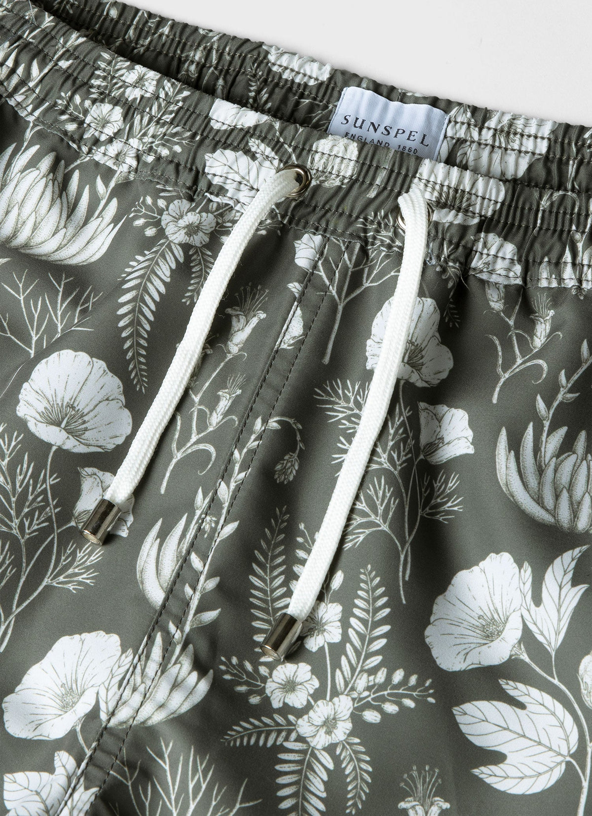 Mens Leaf Print Swim Short In Pale Khaki Ksmshr3705P Gnhk