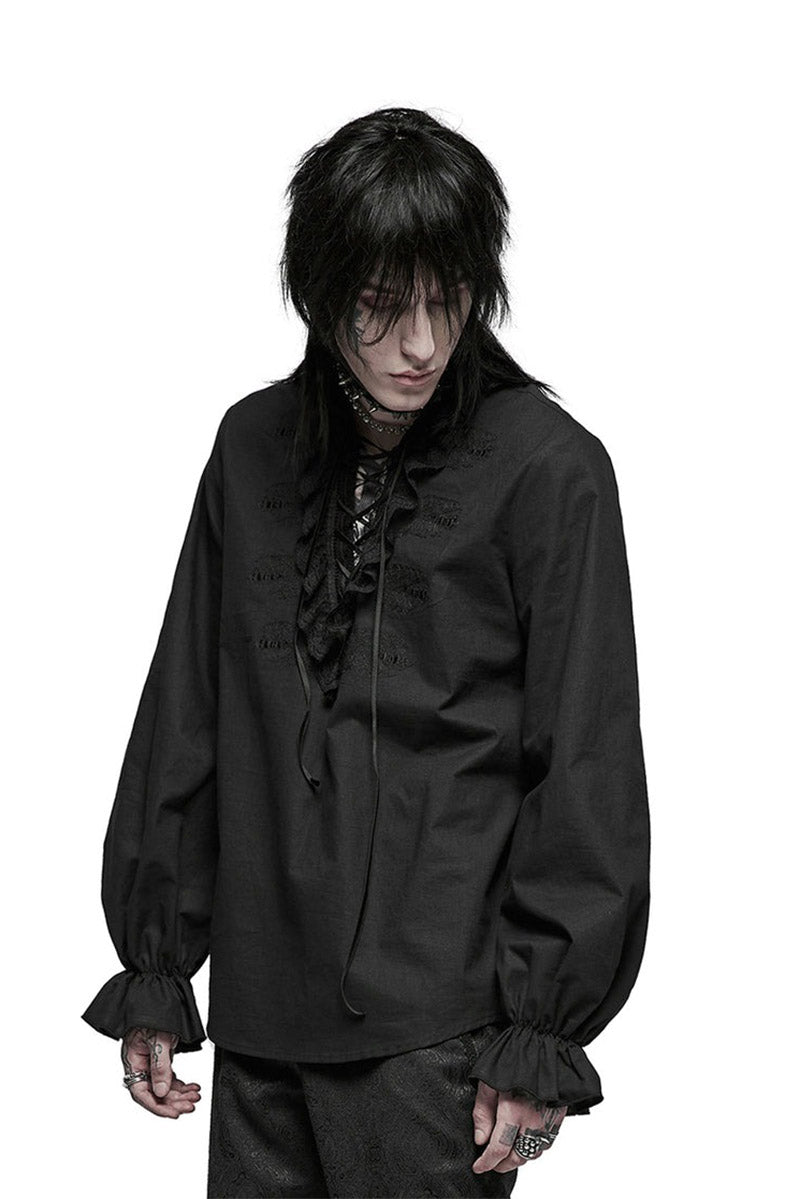 Bone Dagger Lace-Up Shirt