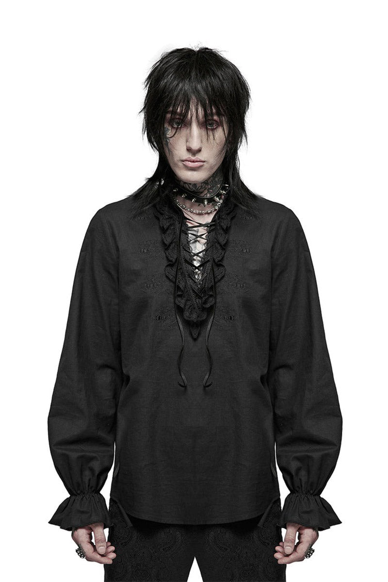 Bone Dagger Lace-Up Shirt