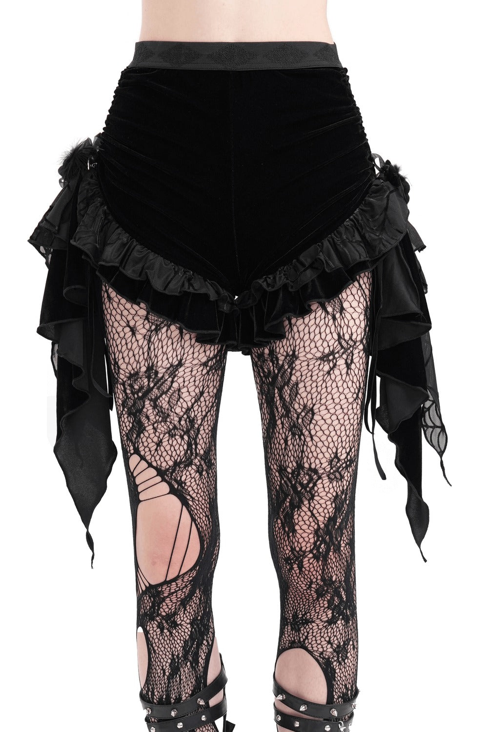 Black Blossoms Bloomer Shorts