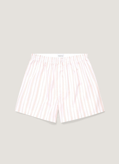 Mens Classic Boxer Shorts In Pale Pink Stripe Mbox4700 Stlx