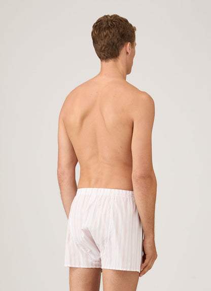 Mens Classic Boxer Shorts In Pale Pink Stripe Mbox4700 Stlx