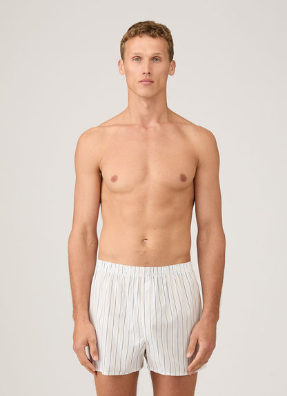 Mens Classic Boxer Shorts In White Blue Green Mbox4700 Stnz