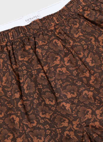 Mens Classic Boxer Shorts In Liberty Fabric In Autumn Floral Mbox4701L Brfw