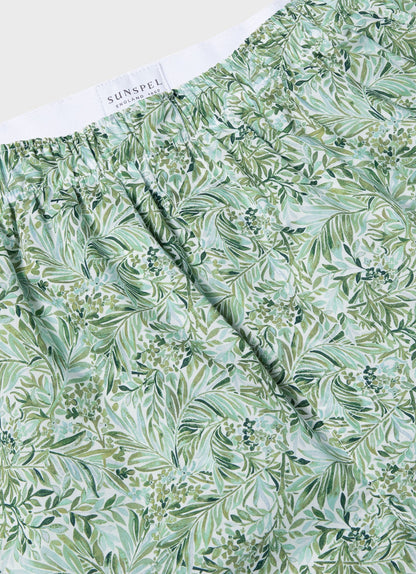 Mens Classic Boxer Shorts In Liberty Fabric In Green Garden Mbox4701L Gnhn