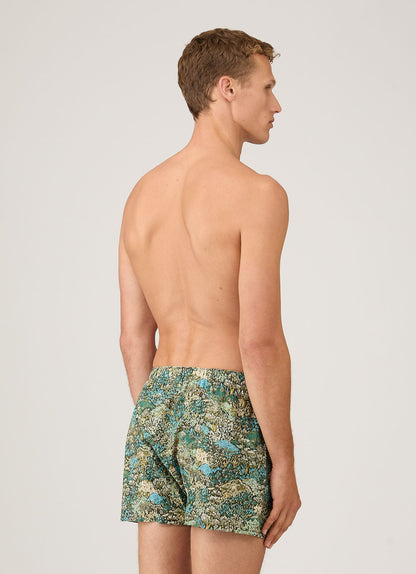 Mens Classic Boxer Shorts In Liberty Fabric In Hillside Green Mbox4701L Gnir