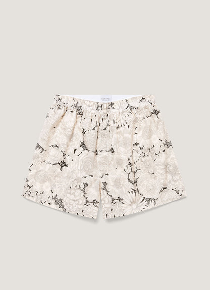 Mens Classic Boxer Shorts In Liberty Fabric In White English Bloom Mbox4701L Whib