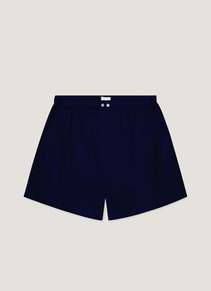 Mens Sea Island Cotton Boxer Short In Navy Mbox4711 Buaa