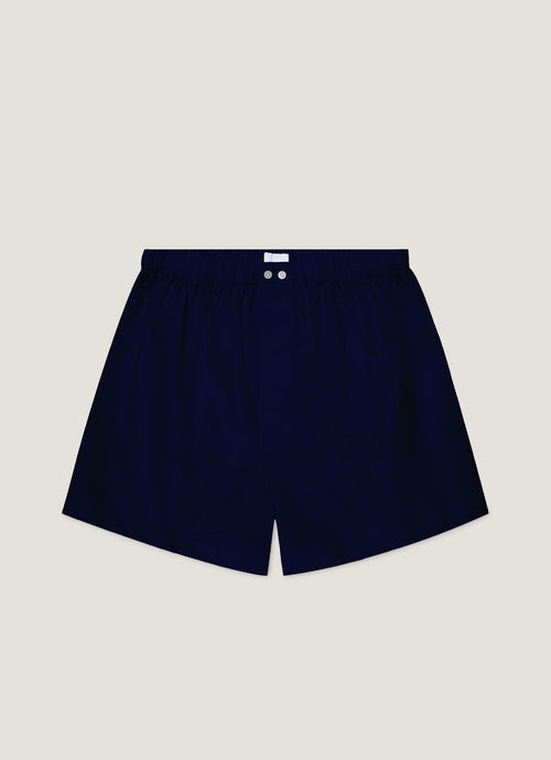 Mens Sea Island Cotton Boxer Short In Navy Mbox4711 Buaa