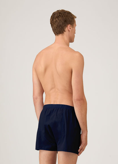 Mens Sea Island Cotton Boxer Short In Navy Mbox4711 Buaa