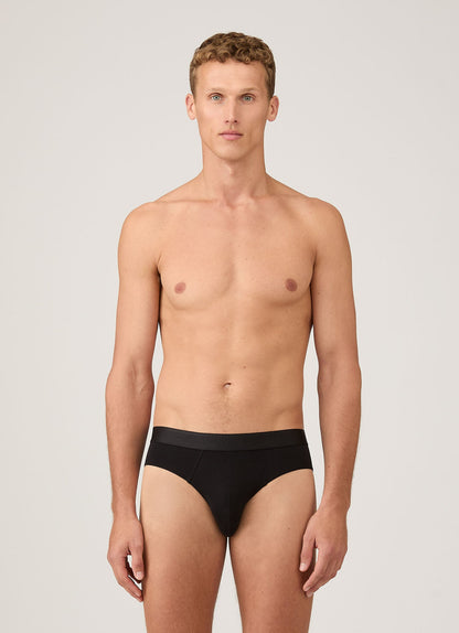 Mens Cotton Stretch Briefs In Black Mbrf4517 Bkaa