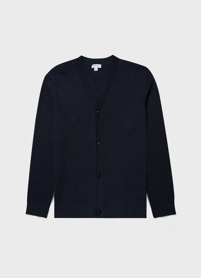 Mens Textured Knit Cardigan In Navy Mcar8243 Buaa