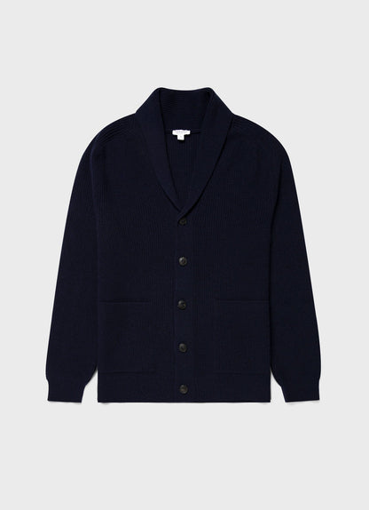 Mens Shawl Neck Cardigan In Navy Mcar8256 Buaa