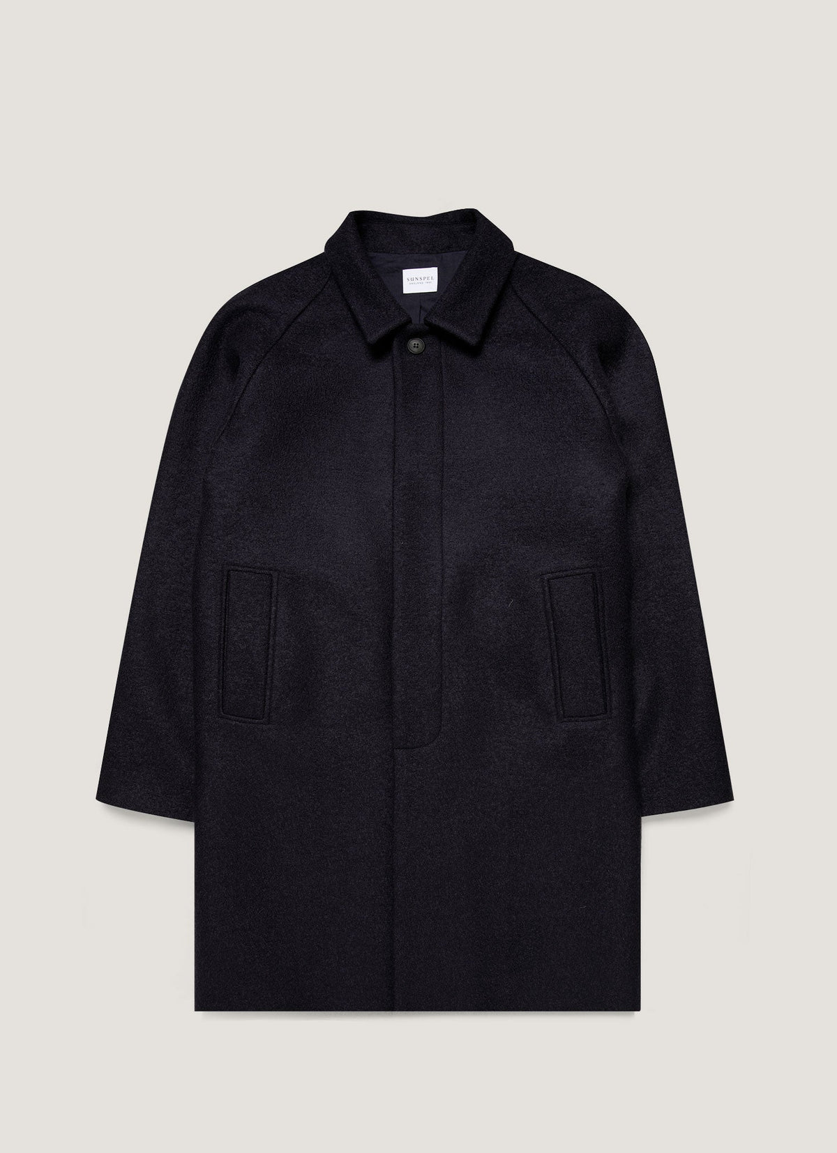 Mens Boiled Wool Car Coat In Navy Mcoa7332 Buaa