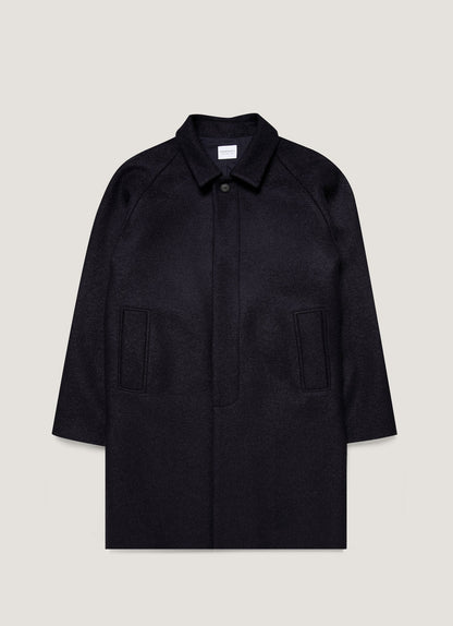 Mens Boiled Wool Car Coat In Navy Mcoa7332 Buaa