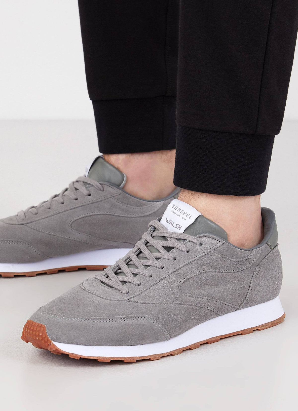 Men S Sunspel And Walsh Trainer In Steel