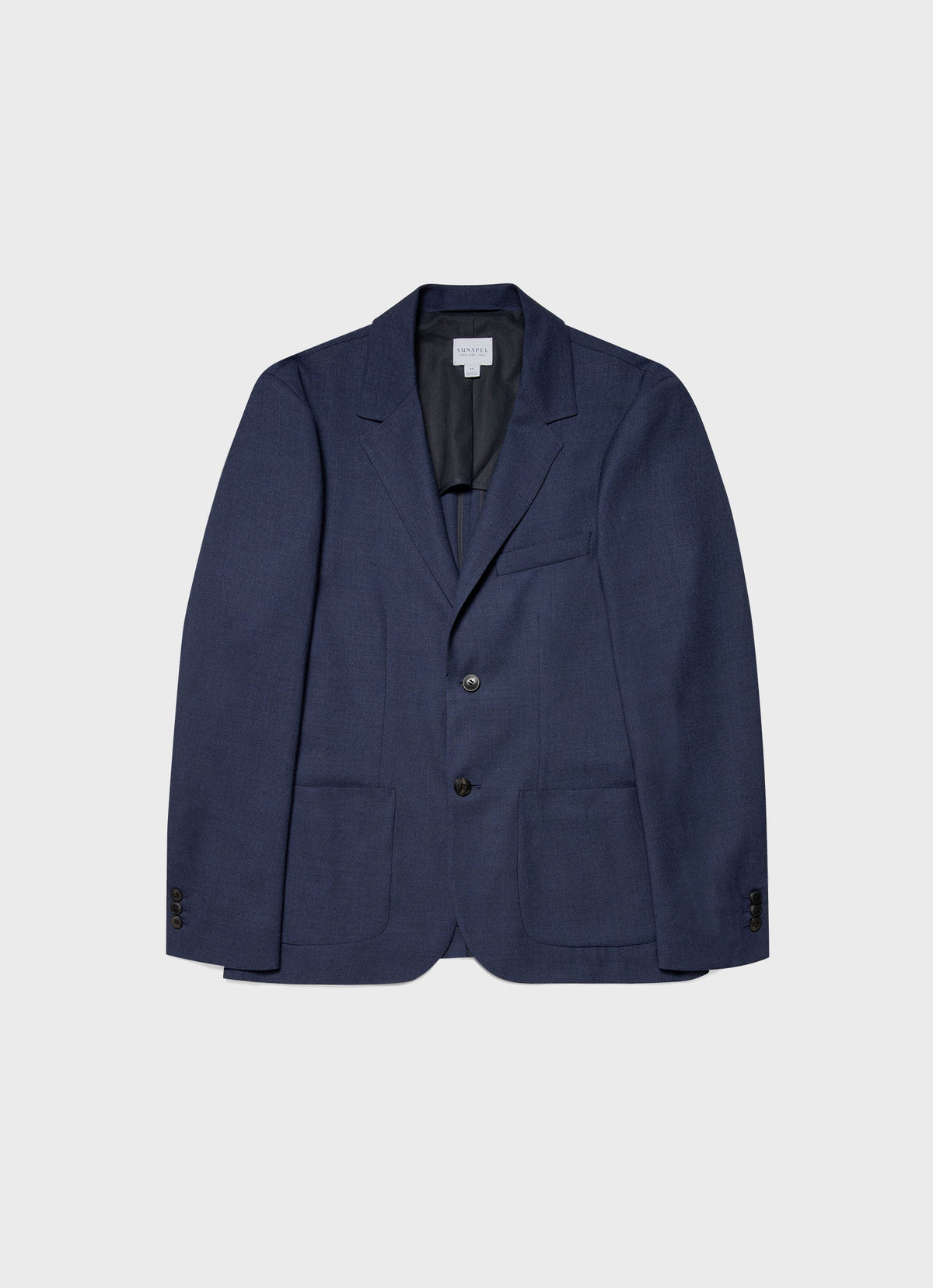 Men S Wool Blazer In Blue Melange Mjac7071 Buht