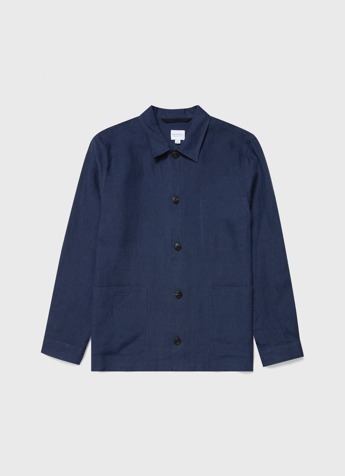 Men S Linen Twin Pocket Jacket In Light Navy Mjac7099 Buaf