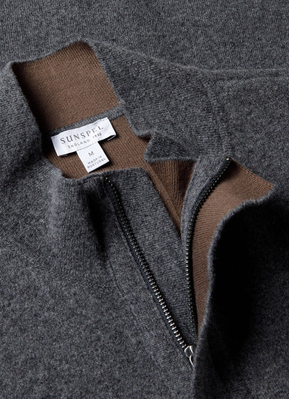 Mens Double Faced Gilet In Charcoal Melange Mjac7116 Gyad