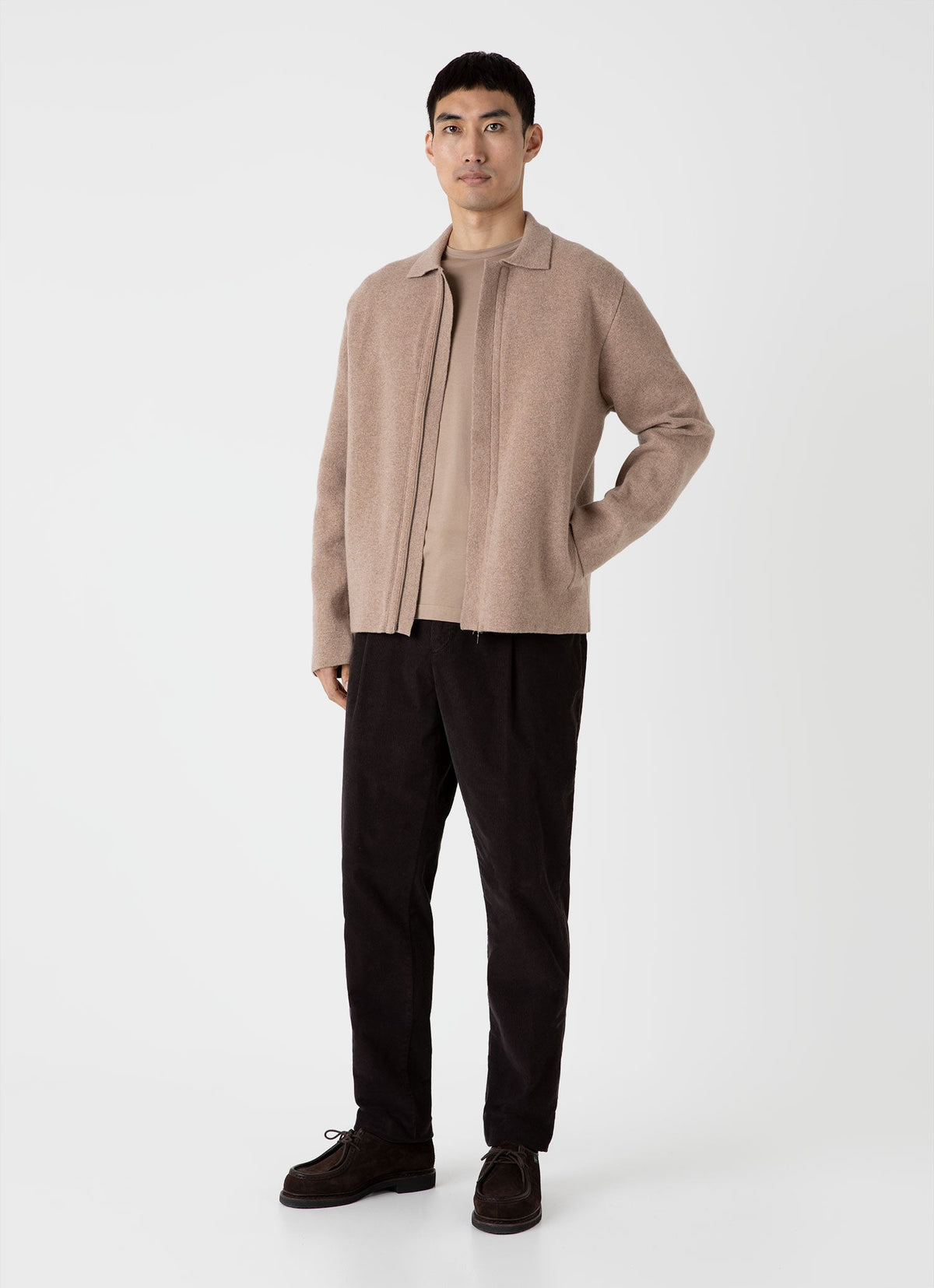 Mens Double Faced Jacket In Sandstone Mjac7117 Brfc