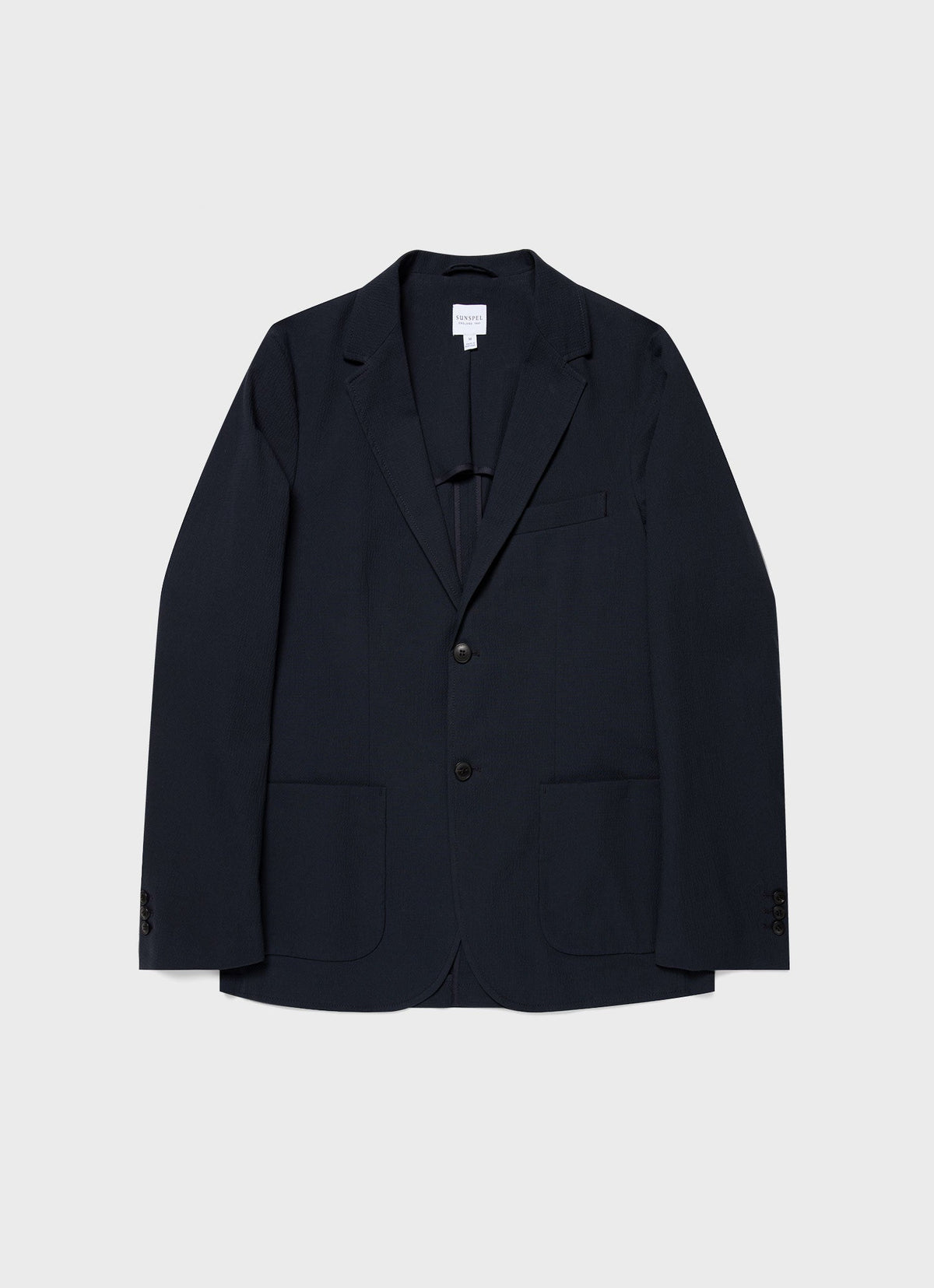 Mens Seersucker Blazer In Navy Mjac7136 Buaa