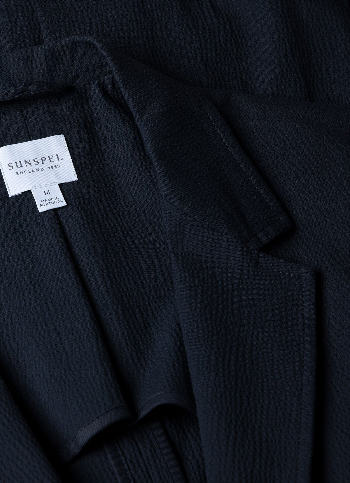 Mens Seersucker Blazer In Navy Mjac7136 Buaa