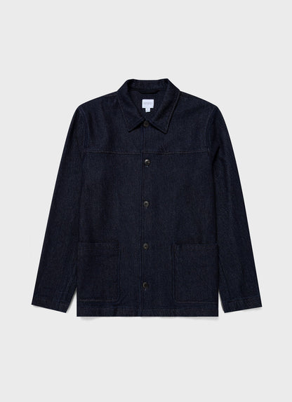Mens Denim Chore Jacket In Selvedge Denim Mjac7141 Bupc