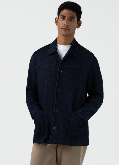 Mens Denim Chore Jacket In Selvedge Denim Mjac7141 Bupc