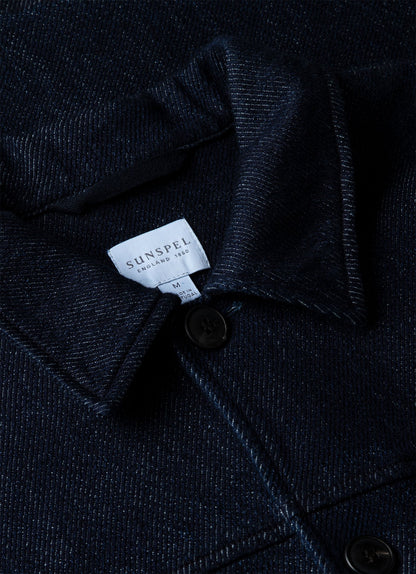 Mens Denim Chore Jacket In Selvedge Denim Mjac7141 Bupc