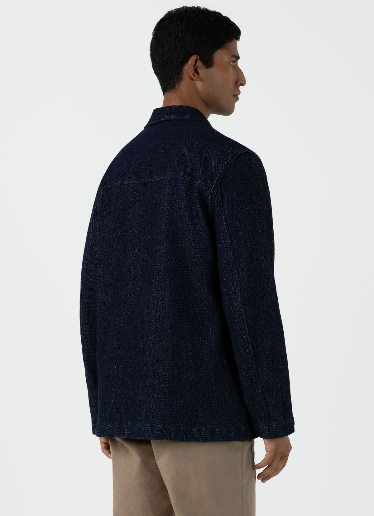 Mens Denim Chore Jacket In Selvedge Denim Mjac7141 Bupc