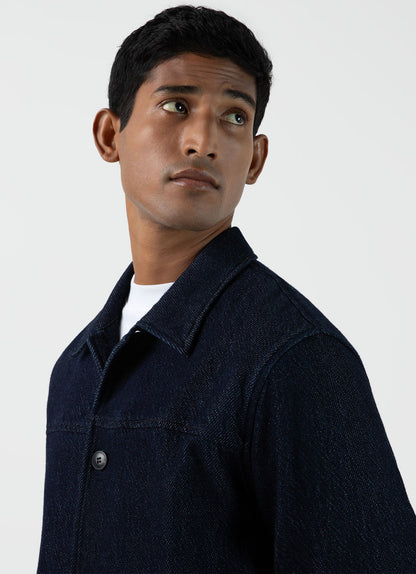 Mens Denim Chore Jacket In Selvedge Denim Mjac7141 Bupc