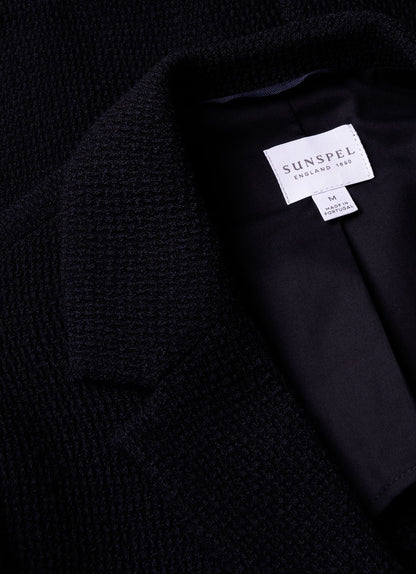 Mens Heavy Wool Jersey Blazer In Navy Mjac7163 Buaa