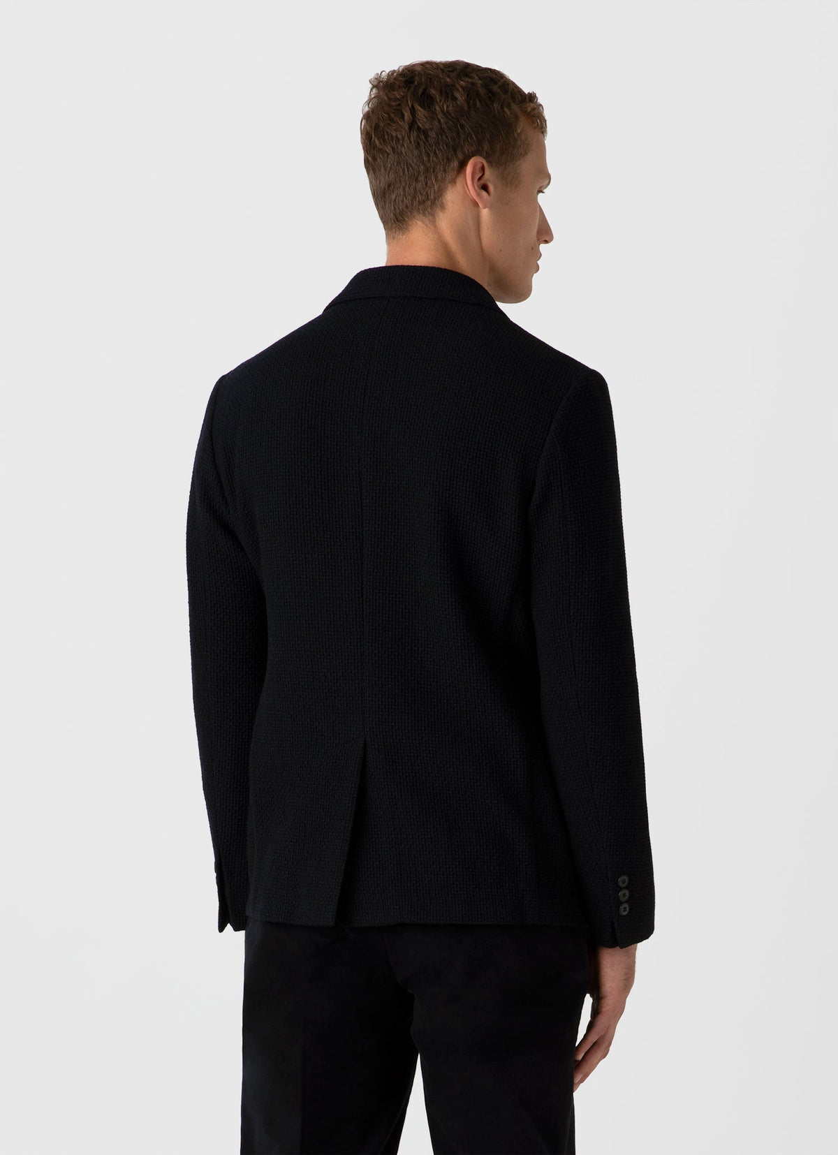 Mens Heavy Wool Jersey Blazer In Navy Mjac7163 Buaa