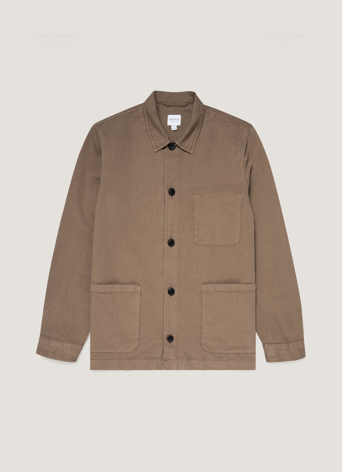 Mens Cotton Linen Twin Pocket Jacket In Dark Tan Mjac7175 Brdh