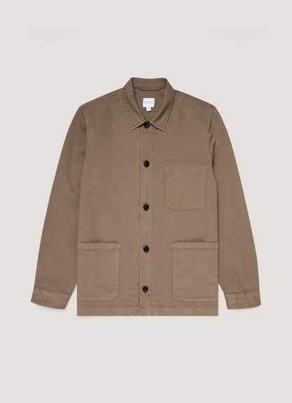 Mens Cotton Linen Twin Pocket Jacket In Dark Tan Mjac7175 Brdh
