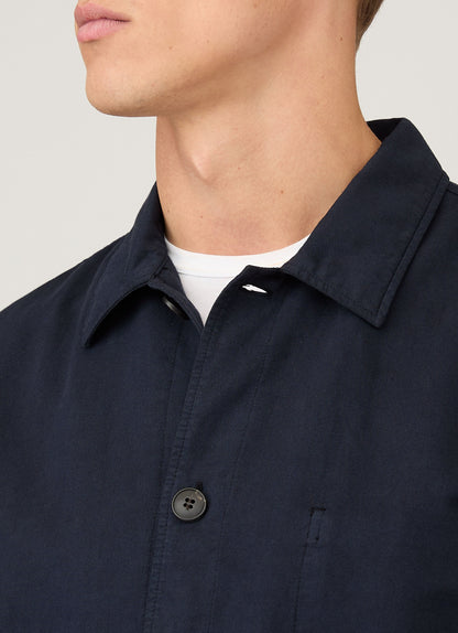 Mens Cotton Linen Twin Pocket Jacket In Navy Mjac7175 Buaa1