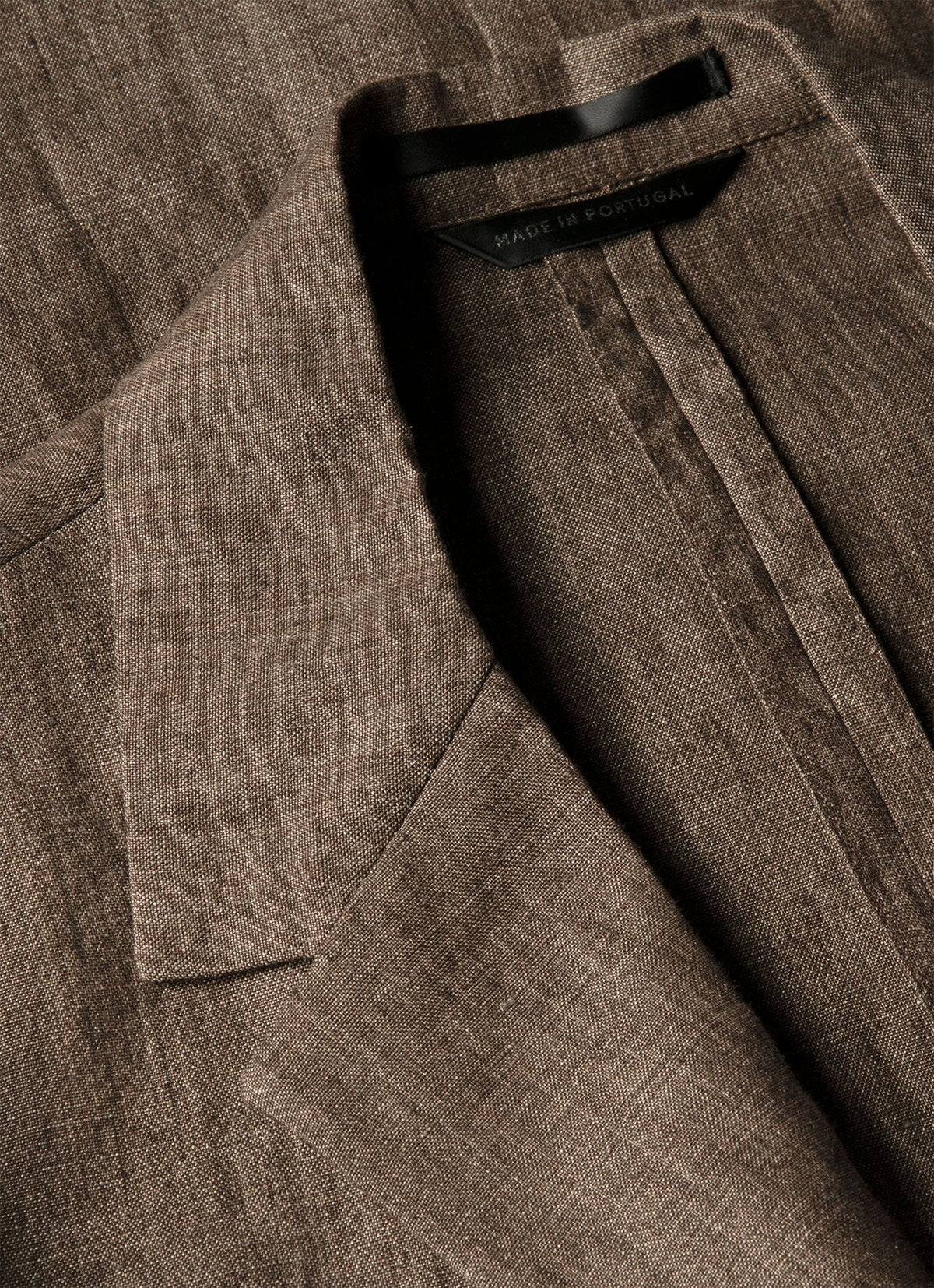 Mens Linen Blazer In Dark Walnut Mjac7186 Brgw