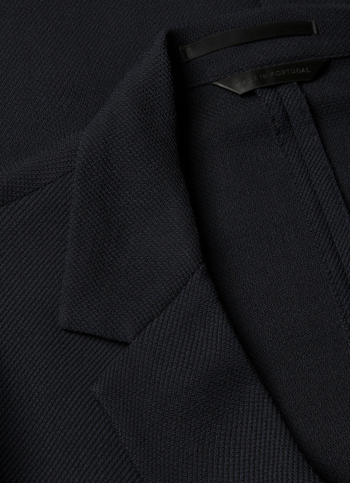 Mens Textured Wool Blazer In Navy Mjac7188 Buaa