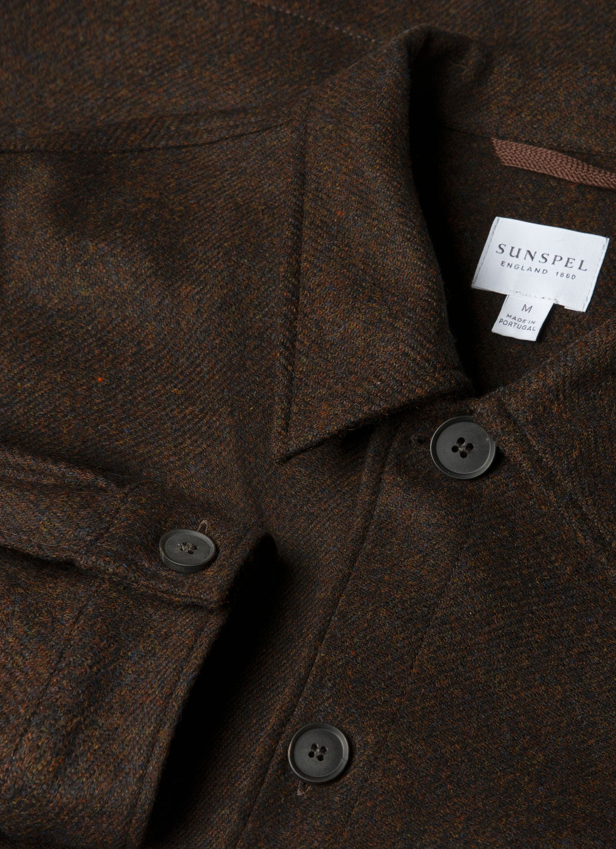 Mens Wool Twin Pocket Jacket In Truffle Mjac7194 Brgd