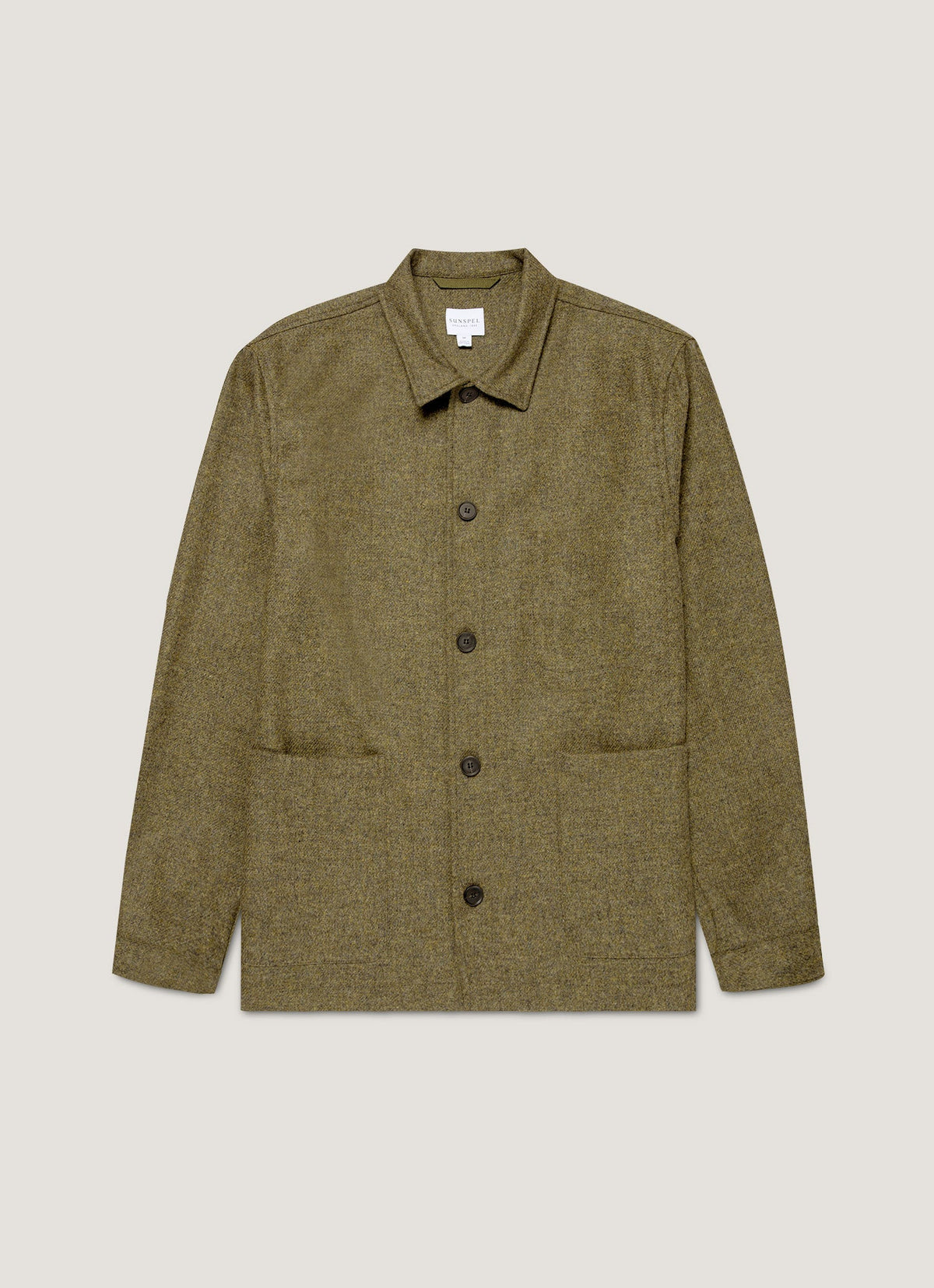 Mens Wool Twin Pocket Jacket In Sea Moss Mjac7194 Gnim
